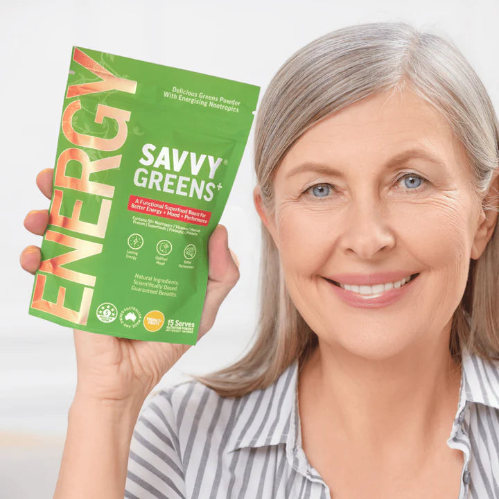 Nootropic GREENS+ ENERGY Tropical Fruits Flavour (15 Serves)