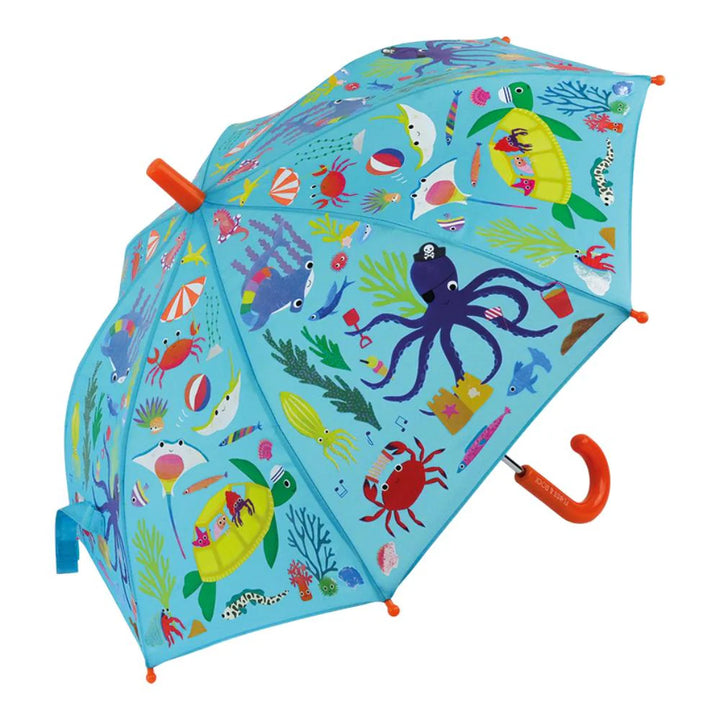 Floss & Rock Colour Changing Umbrella - Ocean
