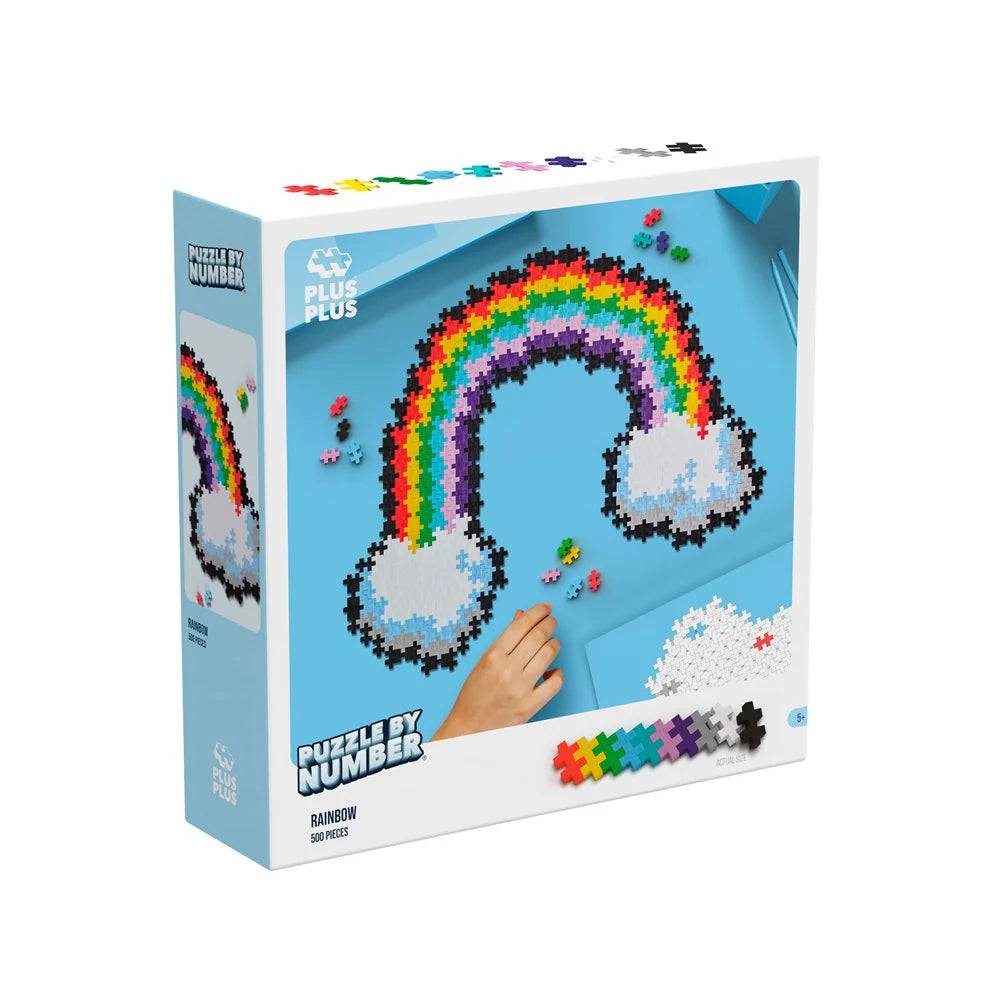 Plus Plus Toys - Puzzle By Number - Rainbow 500 Pcs