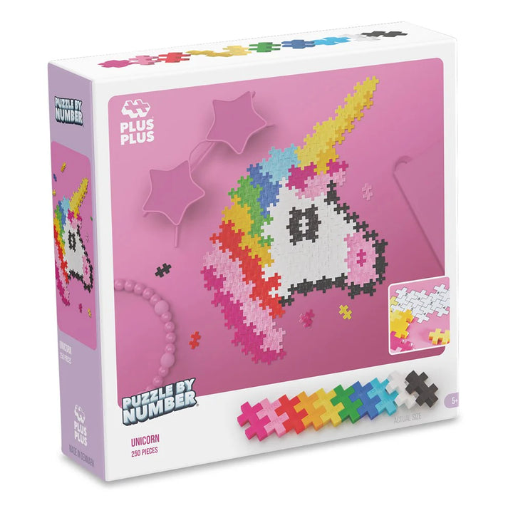 Plus Plus Toys - Puzzle By Number - Unicorn 250 Pcs