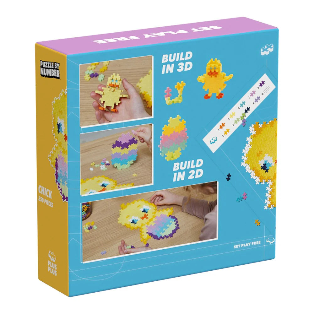 Plus Plus Toys - Puzzle By Number - Chick 250 Pcs