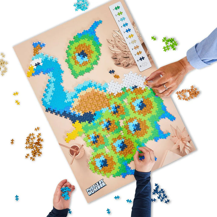 Plus Plus Toys - Puzzle By Number - Peacock 800 Pcs