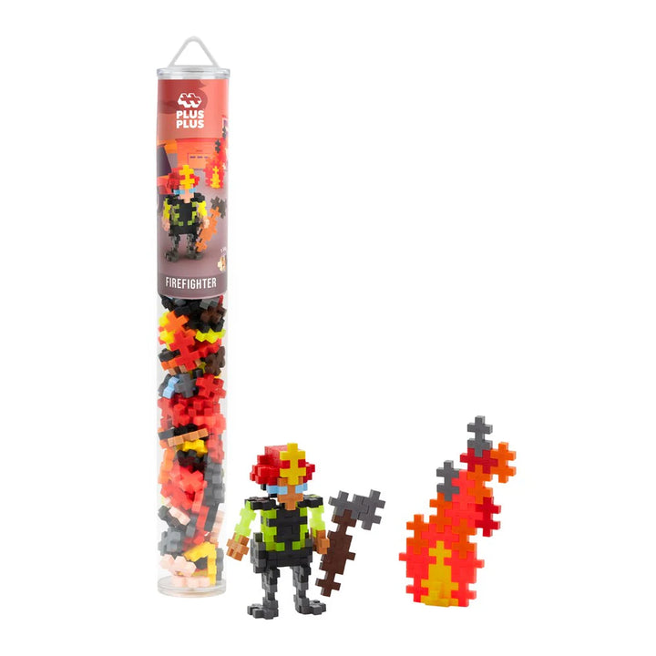 Plus Plus Toys Everyday Heroes - Firefighter 100 pcs Tube