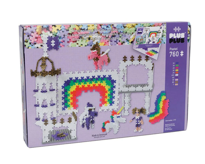 Plus Plus Toys Pastel Rainbow Castle 760 Pcs