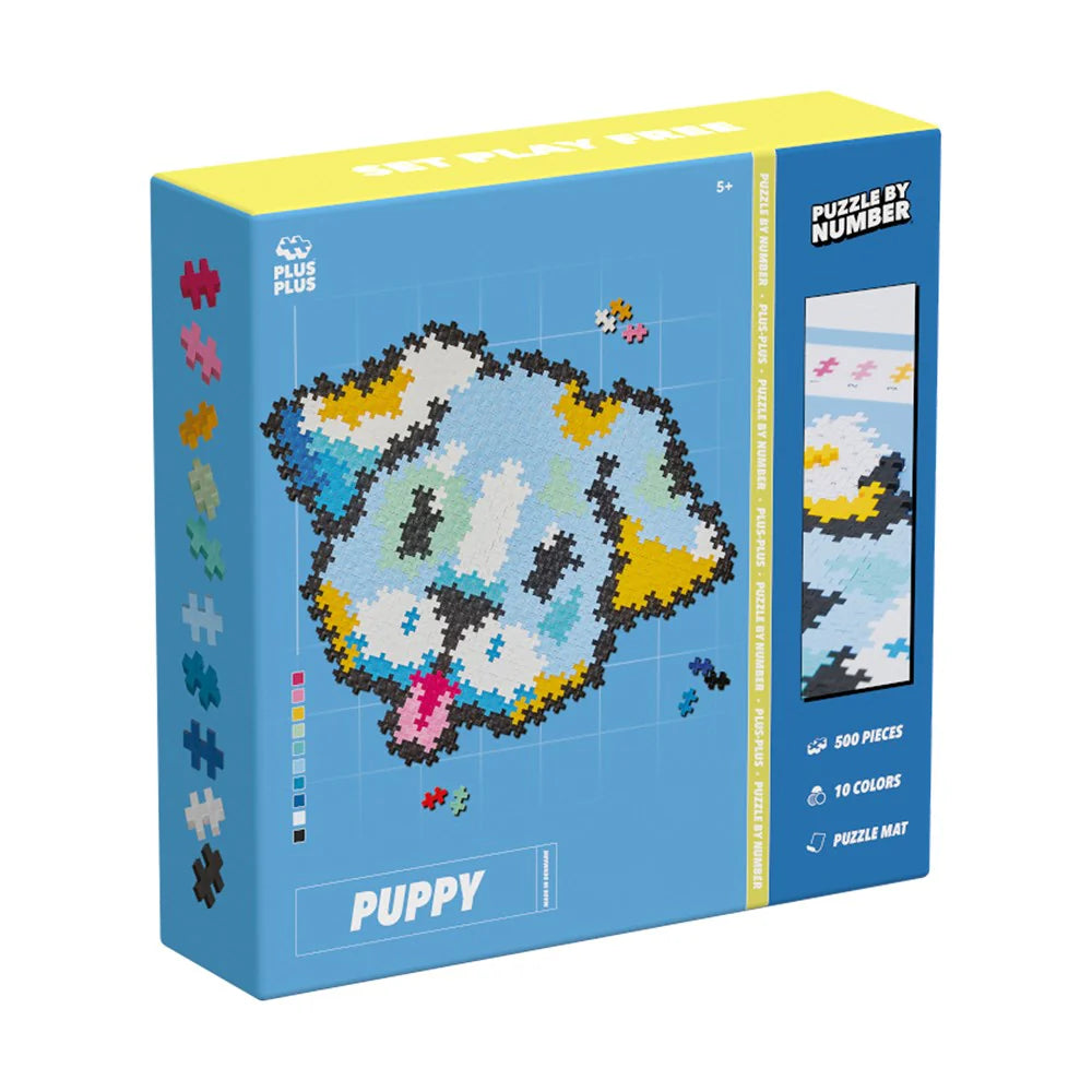 Plus Plus Toys - Puzzle By Number - Puppy 500 Pcs