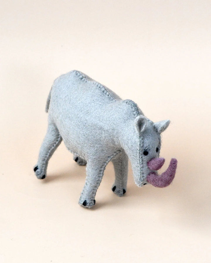 Tara Treasures Felt Rhinoceros Soft Toy For Safari Play