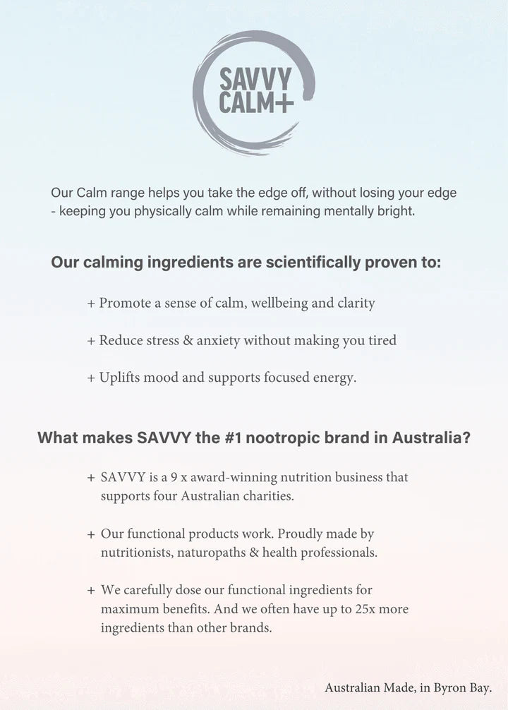 Calm Water Functional Mental Health Supplement Berry Flavour (15 Serves)