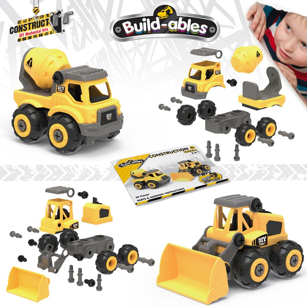 Build - ables - Construction Vehicles 2 in 1 - #HolaNanu#NDIS #creativekids