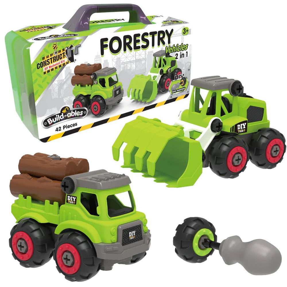 Build - ables - Forestry Vehicles 2 in 1 - #HolaNanu#NDIS #creativekids