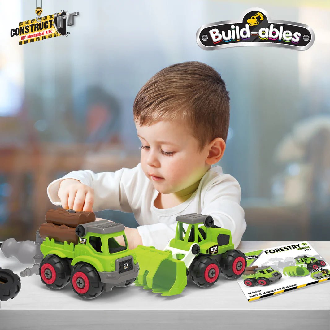 Build - ables - Forestry Vehicles 2 in 1 - #HolaNanu#NDIS #creativekids