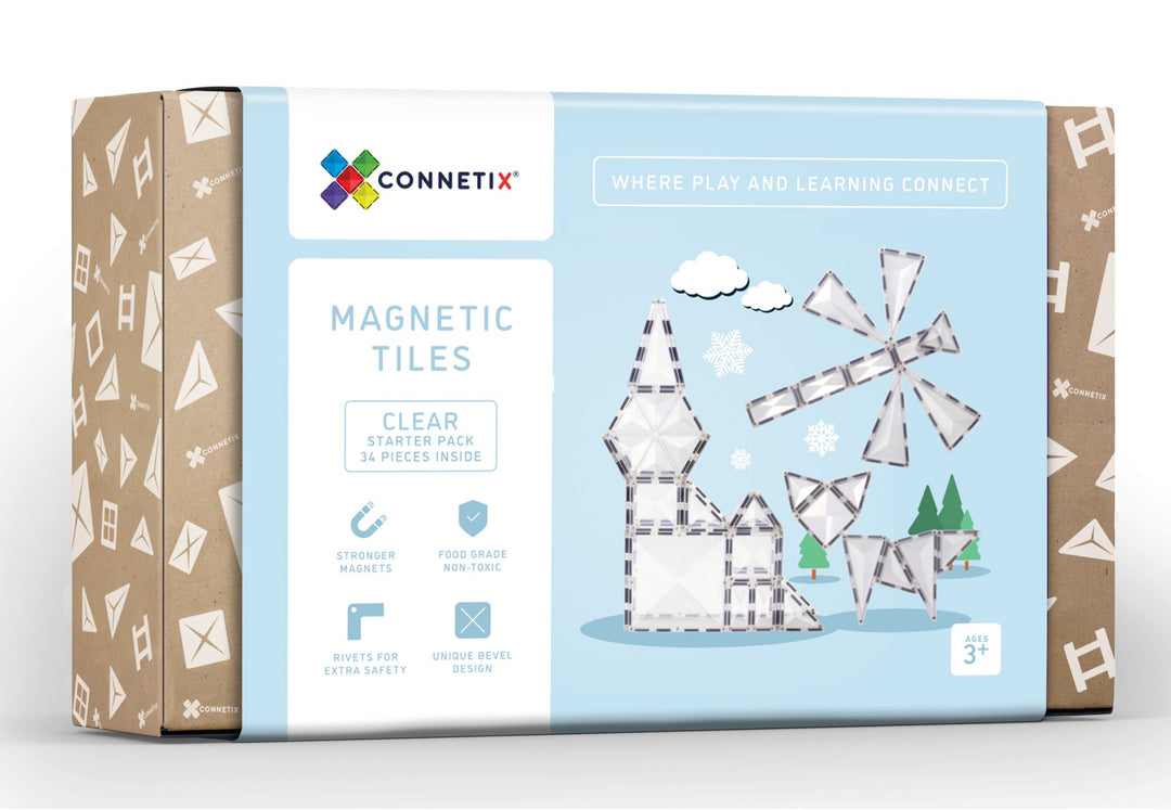 Connetix Tiles Clear Pack 34 pc - #HolaNanu#NDIS #creativekids