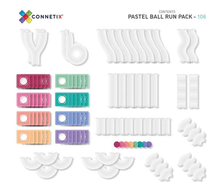 Connetix Tiles Pastel Ball Run 106 pc - #HolaNanu#NDIS #creativekids