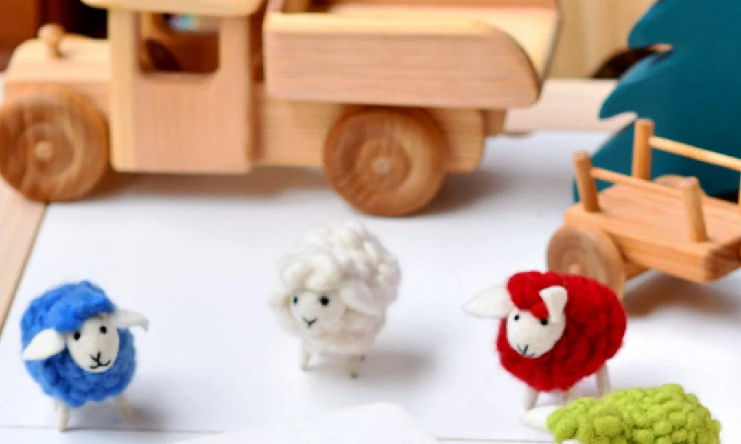 Tara Treasures Felt Blue Sheep Toy