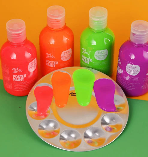 Mont Marte Kids Poster Paint 250ml 4 Pcs - Fluoro