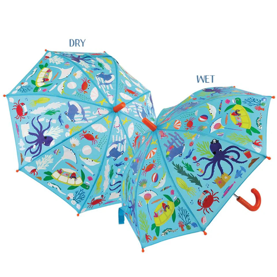 Floss & Rock Colour Changing Umbrella - Ocean