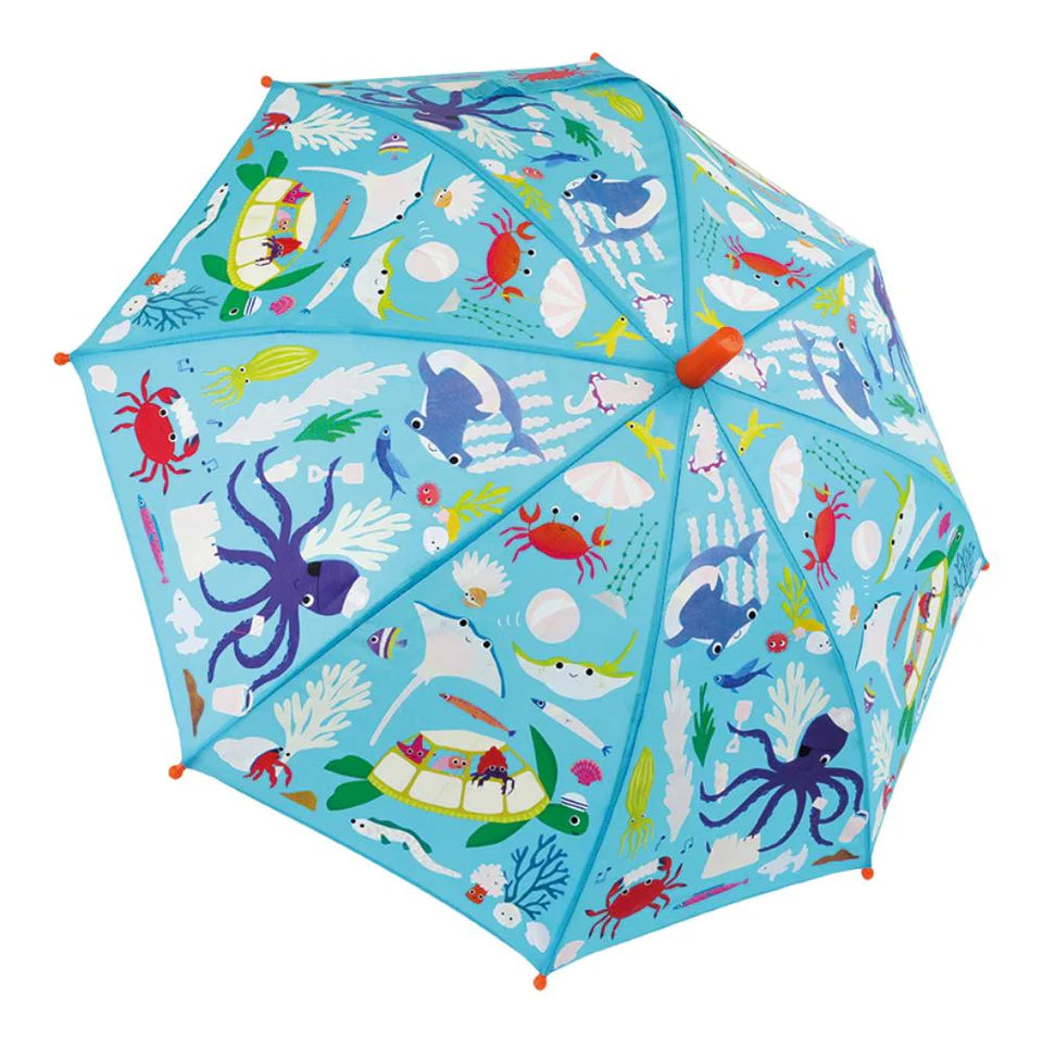 Floss & Rock Colour Changing Umbrella - Ocean