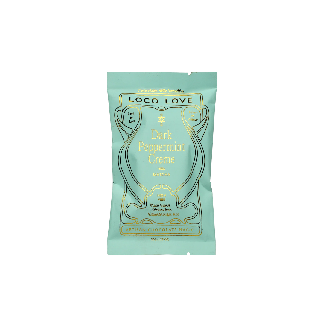 Loco Love Dark Peppermint Creme with Matcha Chocolate