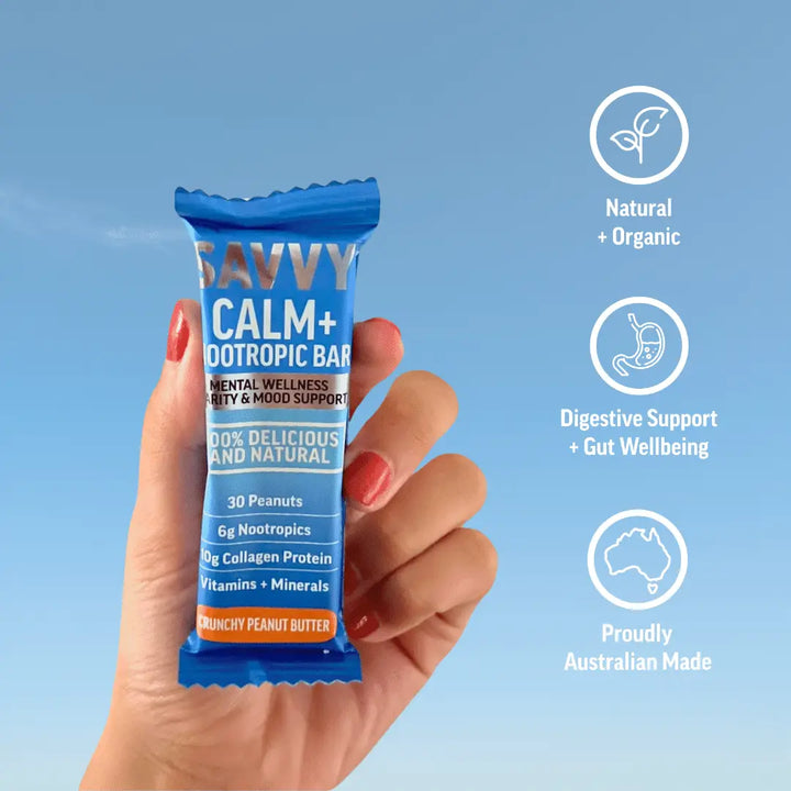 Calming Collagen Protein Bar + Nootropics Crunchy Peanut Butter