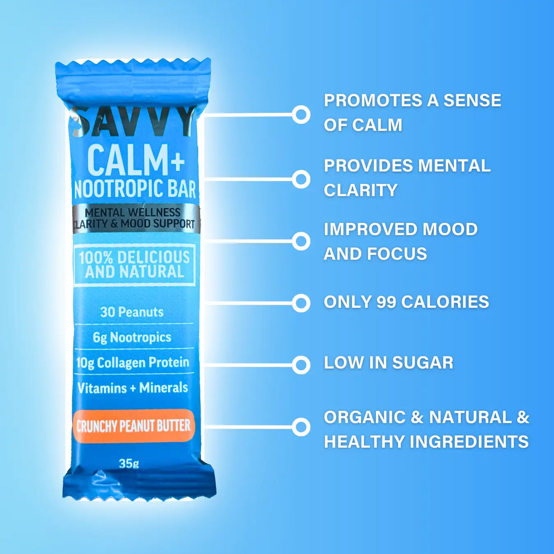Calming Collagen Protein Bar + Nootropics Crunchy Peanut Butter