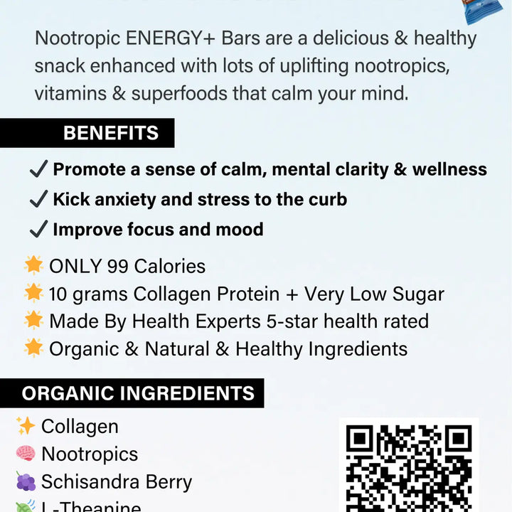 Calming Collagen Protein Bar + Nootropics Crunchy Peanut Butter