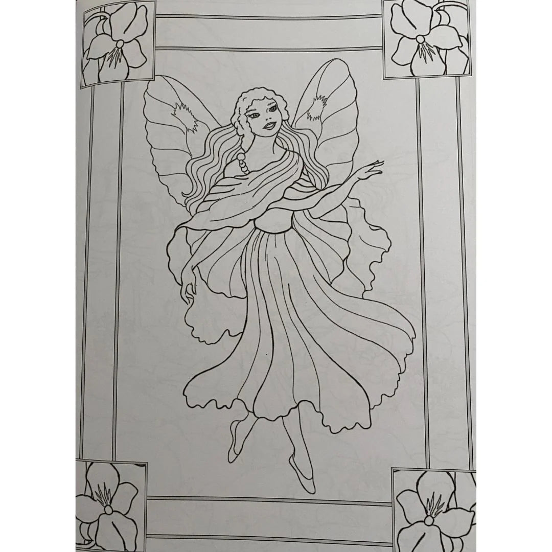 Shirley Barber Classic Fairies Colour - in & Sticker Book 1 - #HolaNanu#NDIS #creativekids