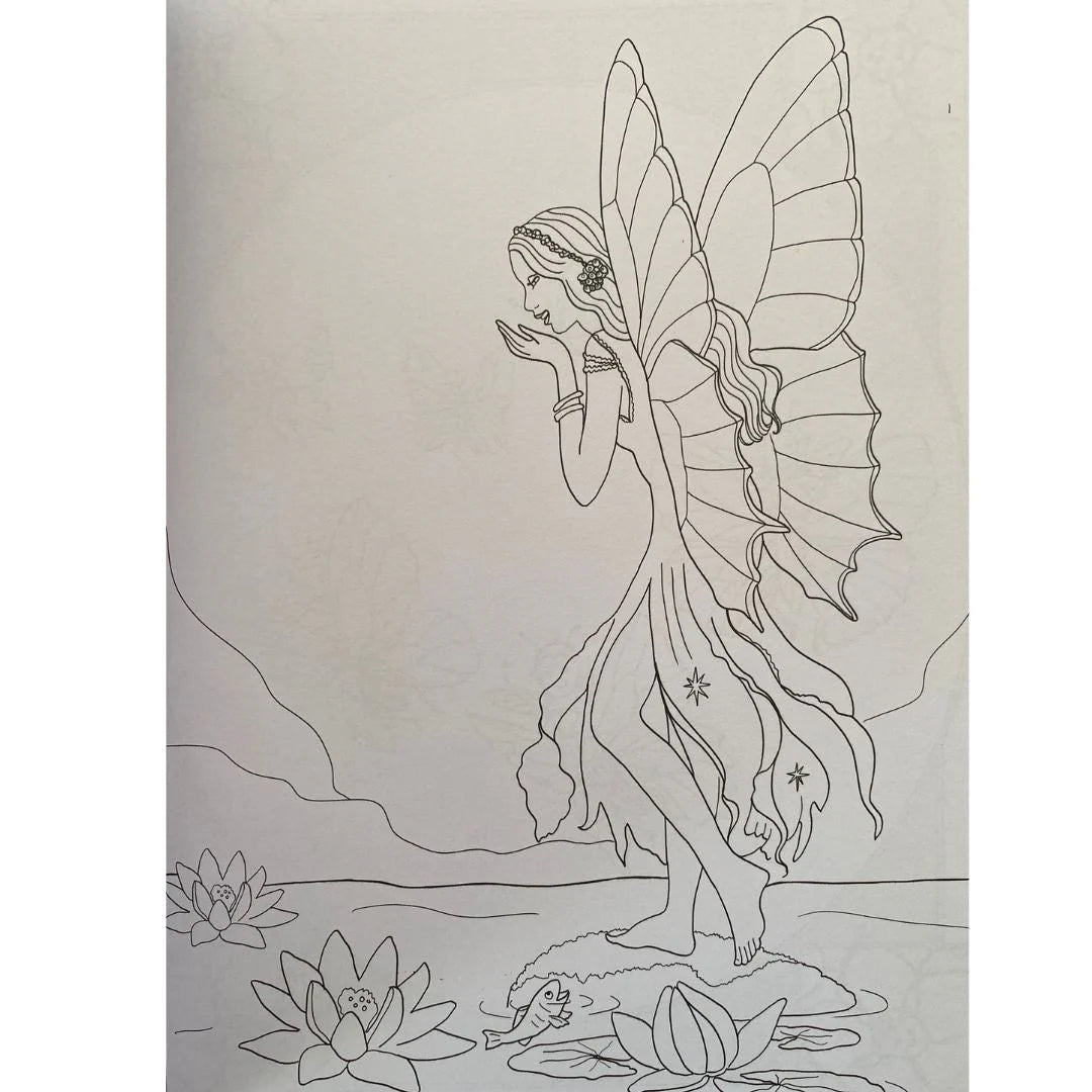 Shirley Barber Classic Fairies Colour - in & Sticker Book 3 - #HolaNanu#NDIS #creativekids