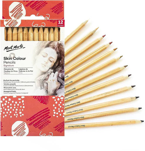 Mont Marte Skin Colour Pencils 12 Pcs