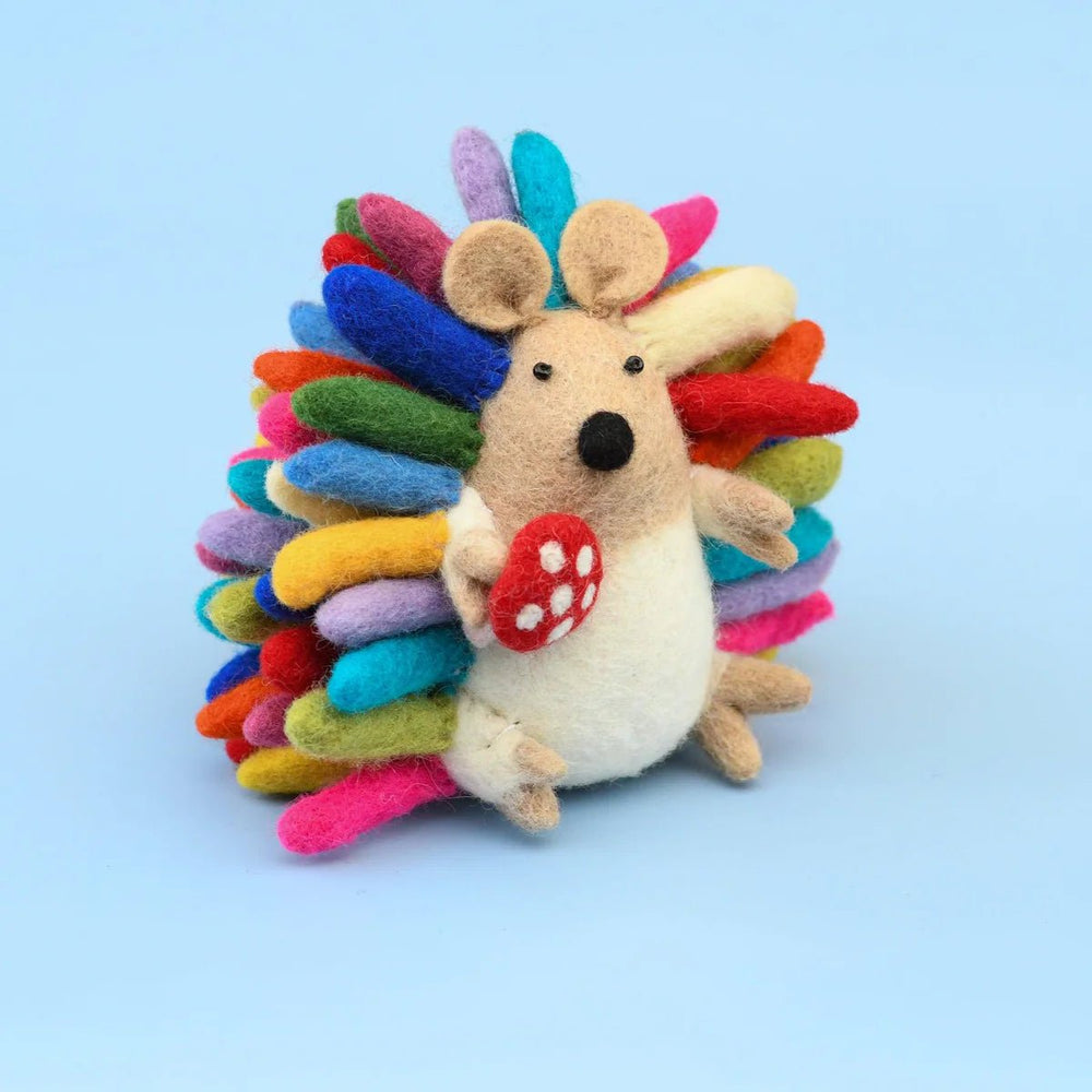 Tara Treasures Felt Colourful Rainbow Hedgehog - #HolaNanu#NDIS #creativekids