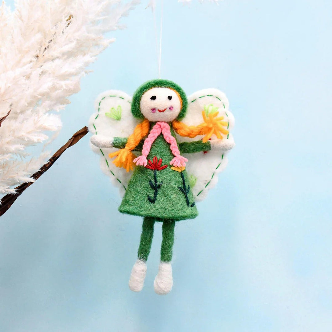 Tara Treasures Felt Flower Fairy - Green Dress - #HolaNanu#NDIS #creativekids