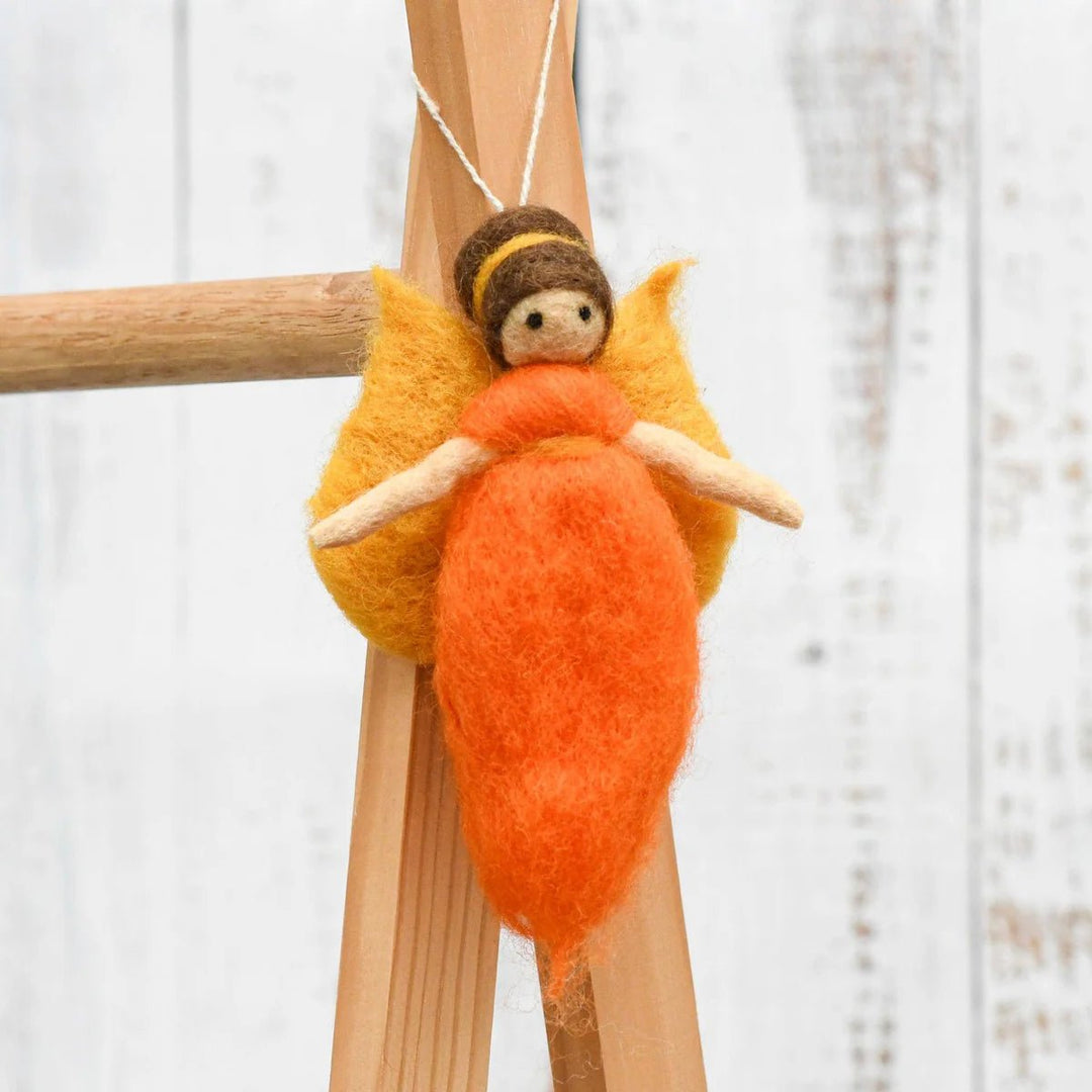 Tara Treasures Needle Felted Fairy - Orange Dress - #HolaNanu#NDIS #creativekids