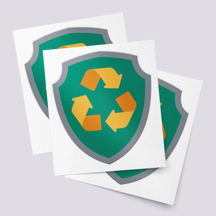 Ducky Street Recycling Badge Temporary Tattoos