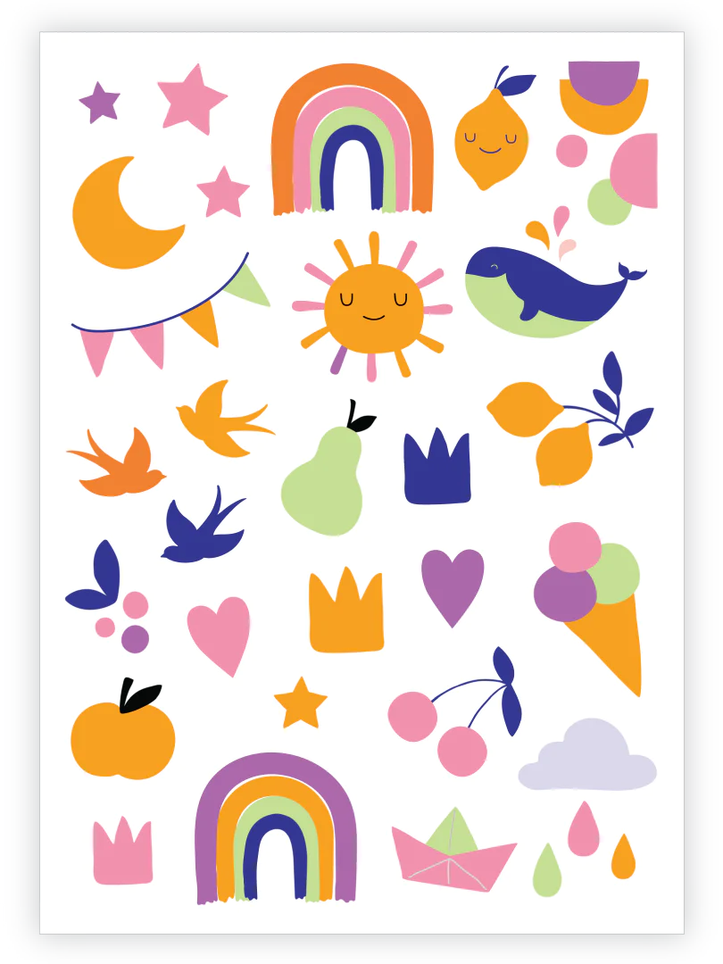 Ducky Street Hello Baby Temporary Tattoos