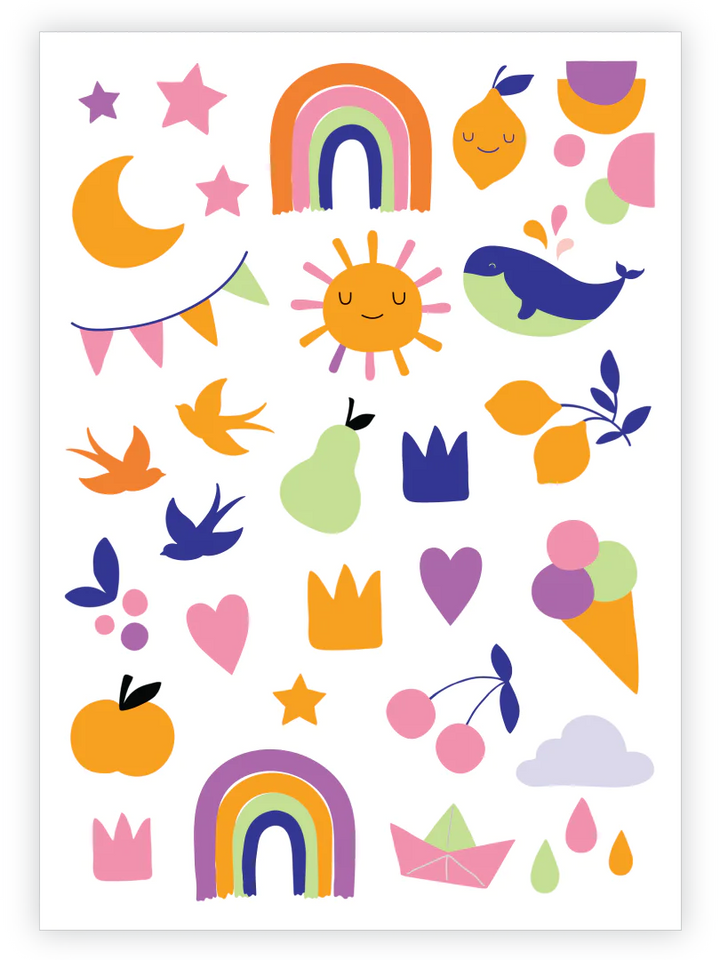 Ducky Street Hello Baby Temporary Tattoos