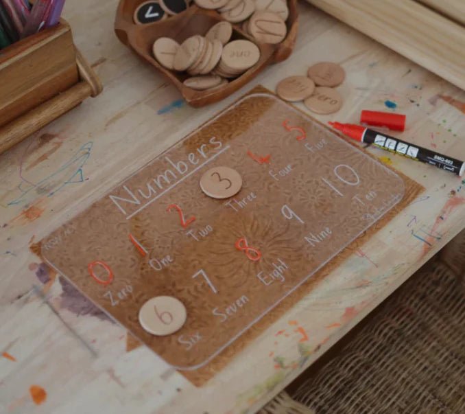 Acrylic Trace & Wipe Board - Numbers - #HolaNanu#NDIS #creativekids