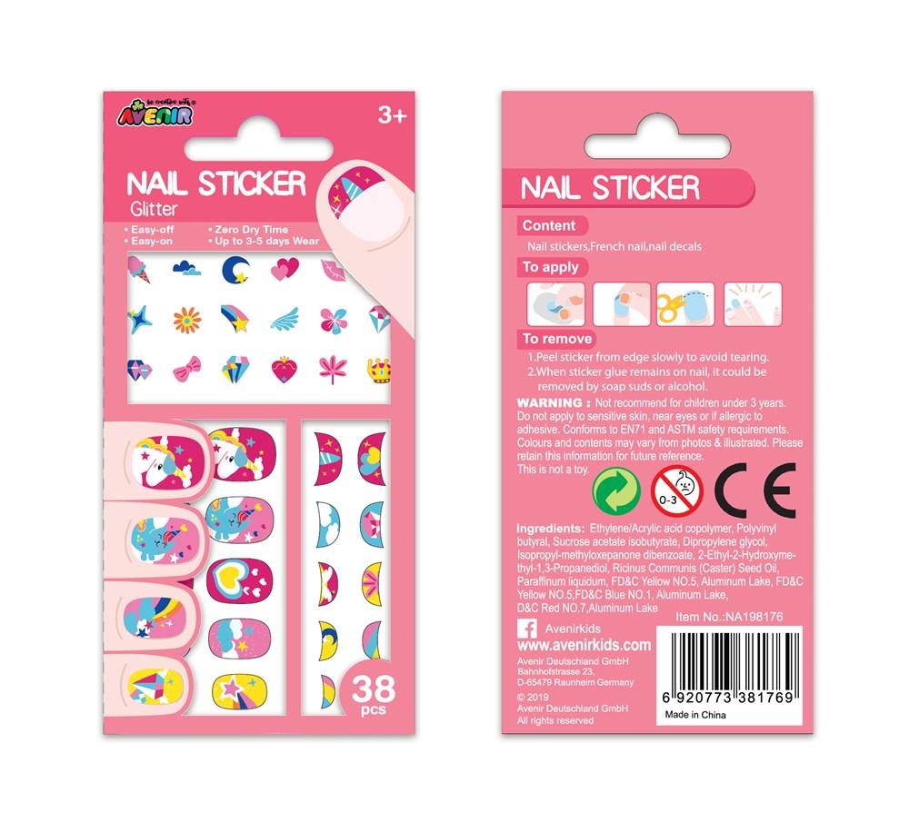 Avenir Nail Stickers - Glitter Unicorn - #HolaNanu#NDIS #creativekids