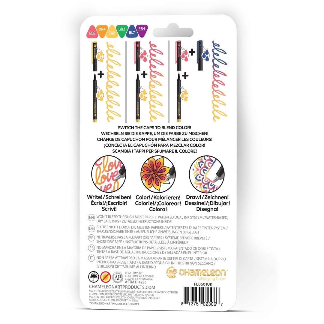 Chameleon Fineliners 6 pack Primary Colours - #HolaNanu#NDIS #creativekids