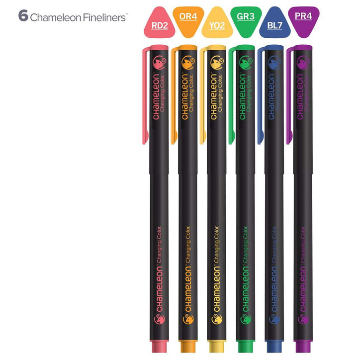 Chameleon Fineliners 6 pack Primary Colours - #HolaNanu#NDIS #creativekids