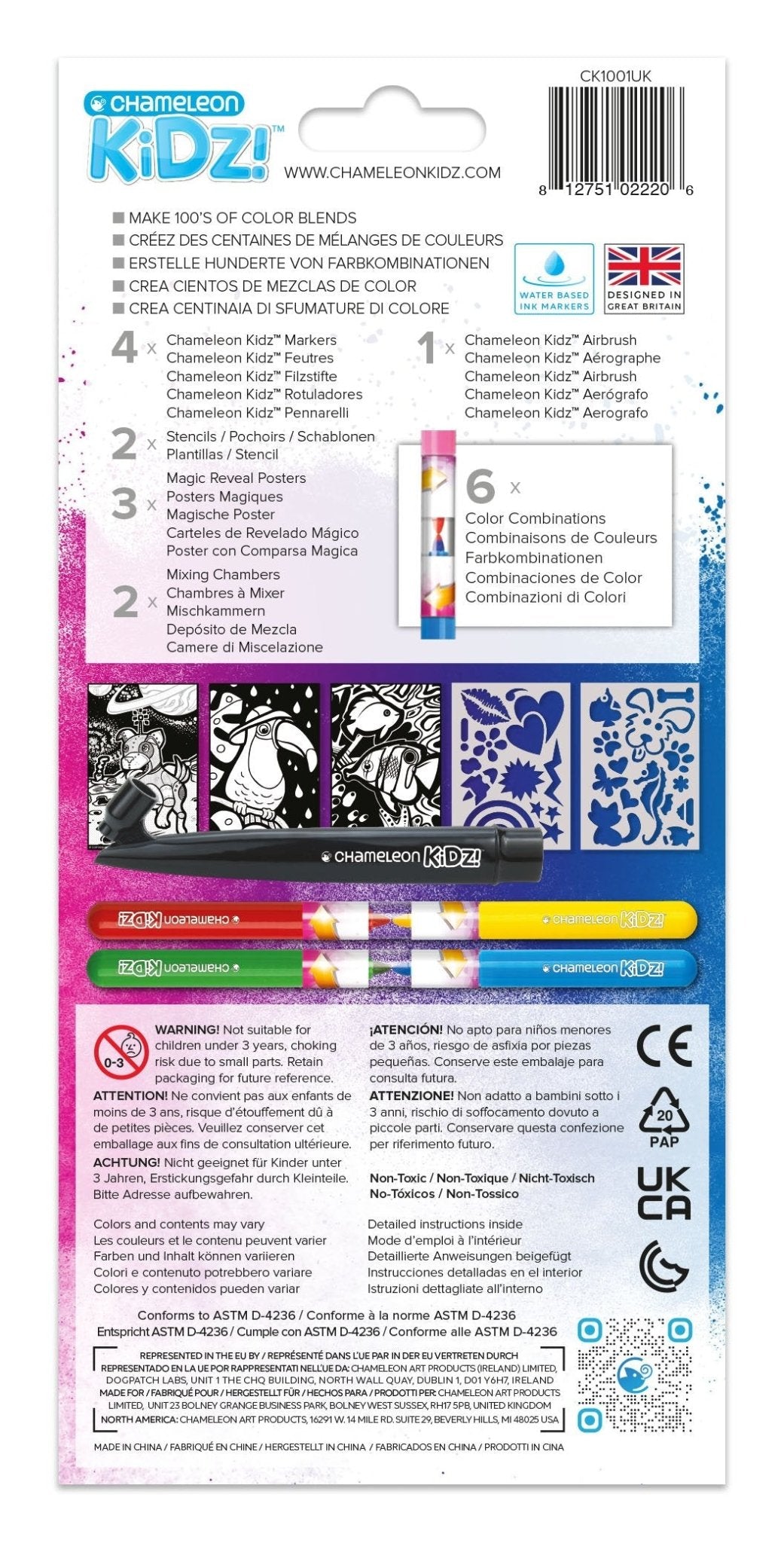 Chameleon Kidz™ Blend & Spray 4 Marker Starter Kit - #HolaNanu#NDIS #creativekids