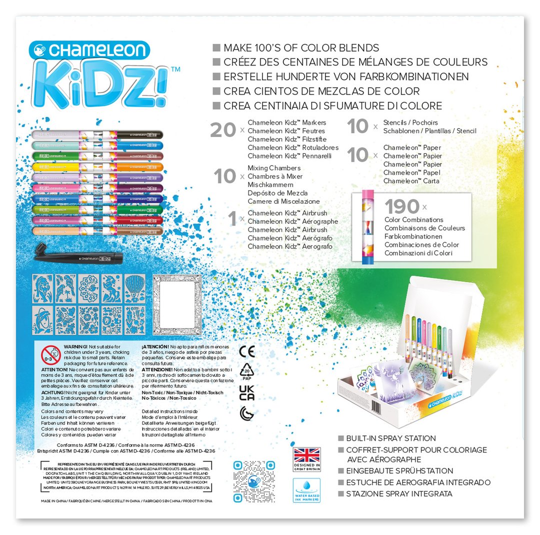 Chameleon Kidz™ Spray Station 20 Marker Creativity Kit - #HolaNanu#NDIS #creativekids