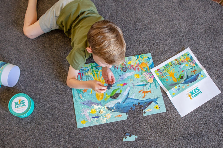 Crocodile Creek 36 Animal Puzzle 100 pc - Ocean Animals - #HolaNanu#NDIS #creativekids