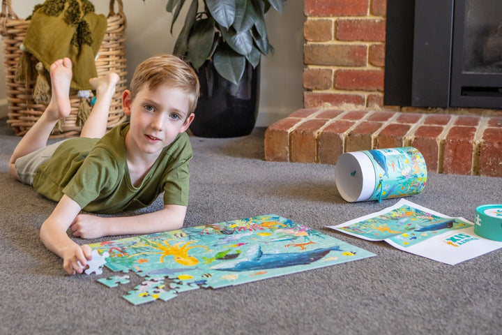 Crocodile Creek 36 Animal Puzzle 100 pc - Ocean Animals - #HolaNanu#NDIS #creativekids