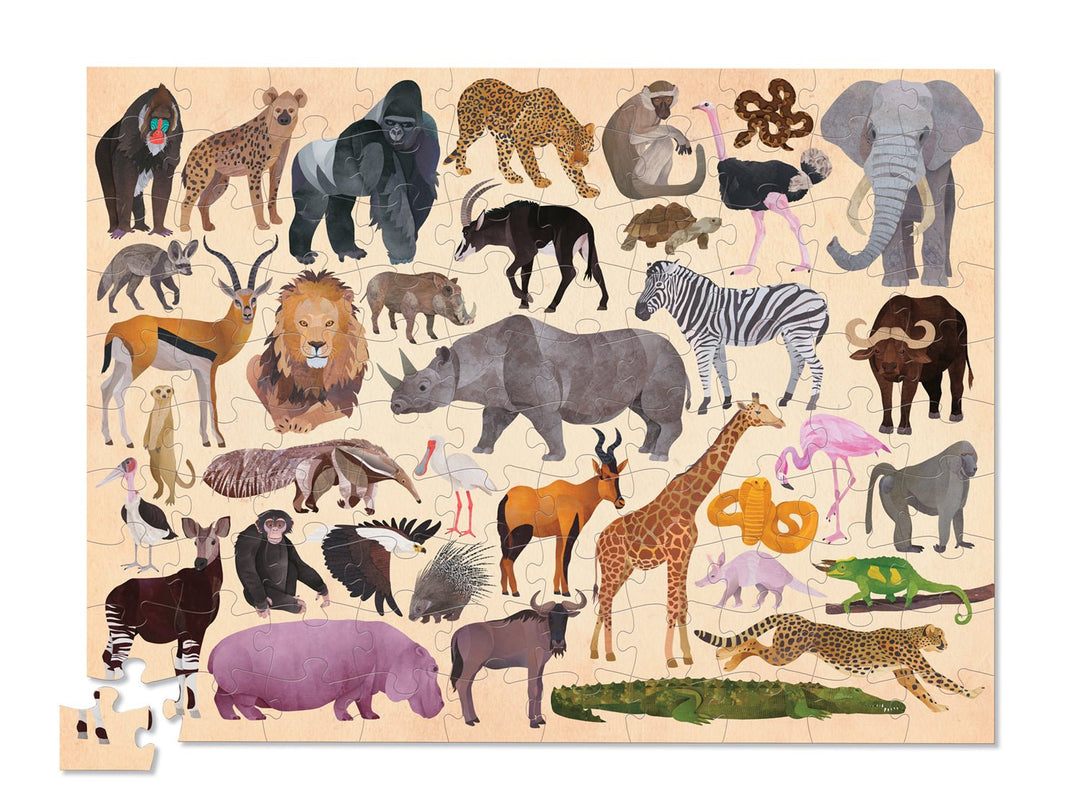 Crocodile Creek 36 Animal Puzzle 100 pc - Wild Animals - #HolaNanu#NDIS #creativekids