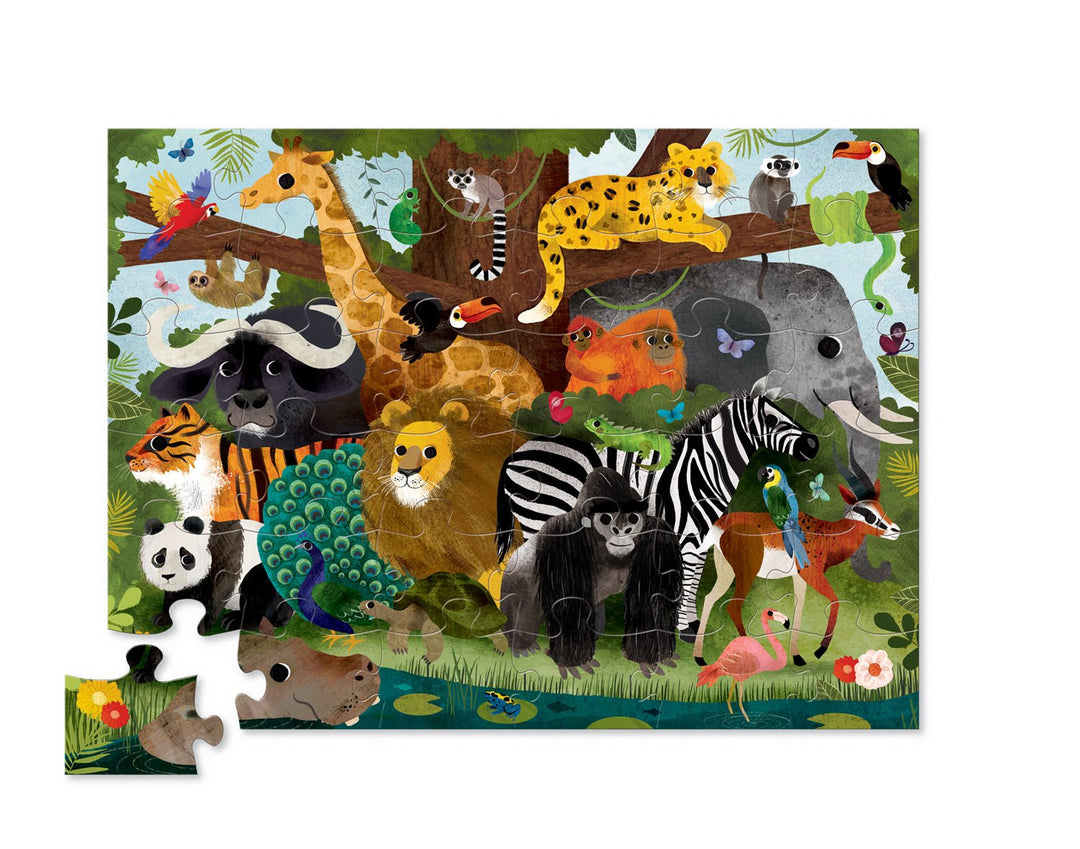 Crocodile Creek Classic Floor Puzzle 36 pc - Jungle Friends - #HolaNanu#NDIS #creativekids