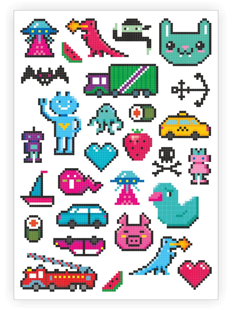 Ducky Street 8 Bit Temporary Tattoos - #HolaNanu#NDIS #creativekids