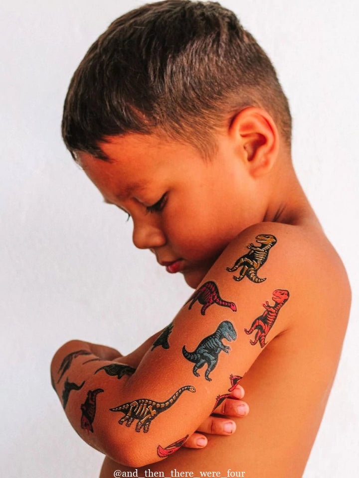 Ducky Street Dino Skeletons Temporary Tattoos - #HolaNanu#NDIS #creativekids