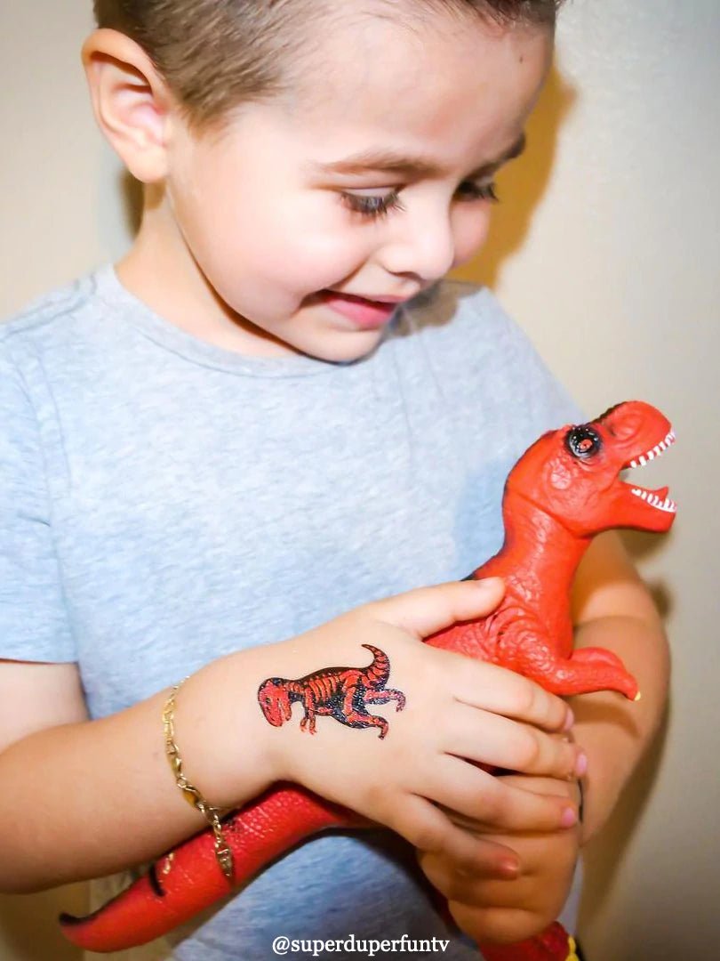 Ducky Street Dino Skeletons Temporary Tattoos - #HolaNanu#NDIS #creativekids