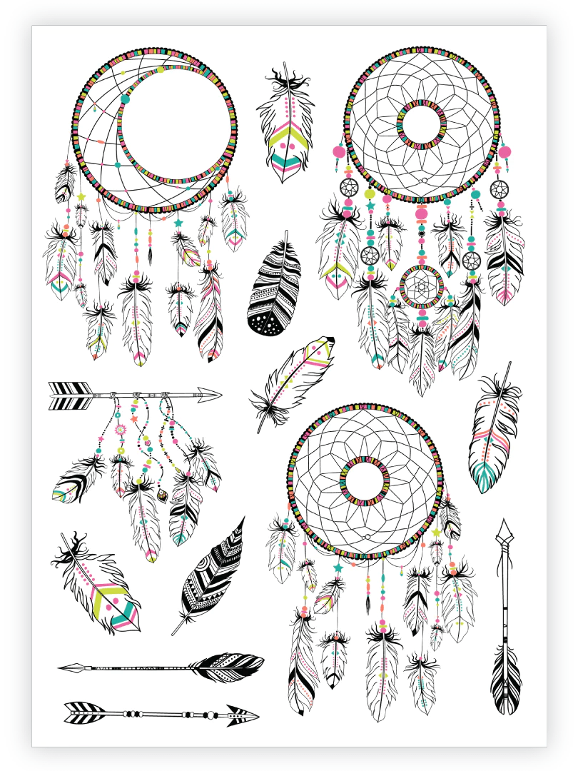 Ducky Street Dream Catcher Temporary Tattoos - #HolaNanu#NDIS #creativekids