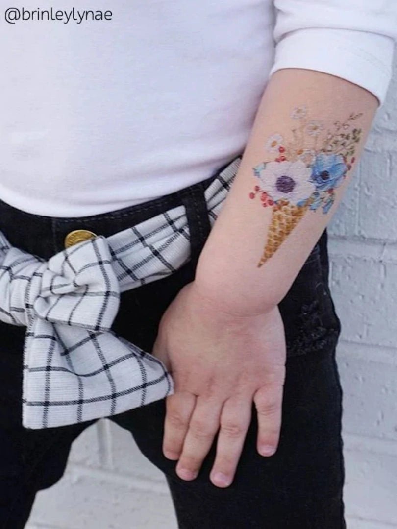 Ducky Street Flower Ice Cream Temporary Tattoos - #HolaNanu#NDIS #creativekids