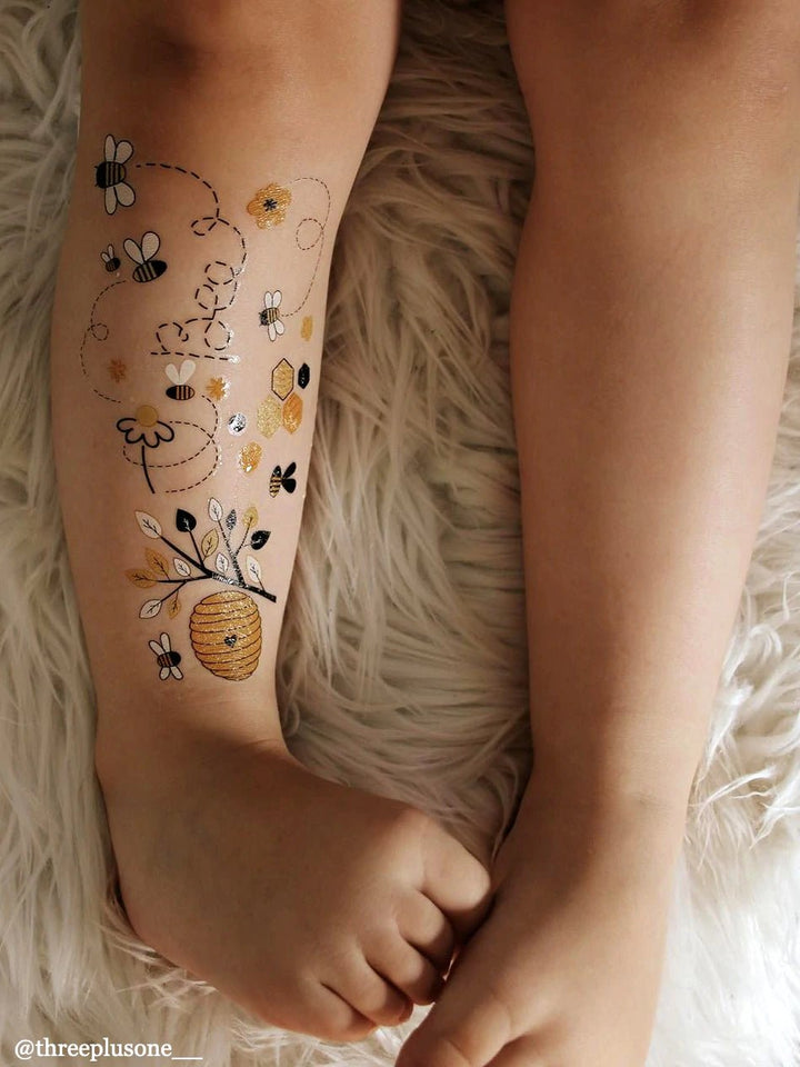 Ducky Street Honey Bee Temporary Tattoos - #HolaNanu#NDIS #creativekids