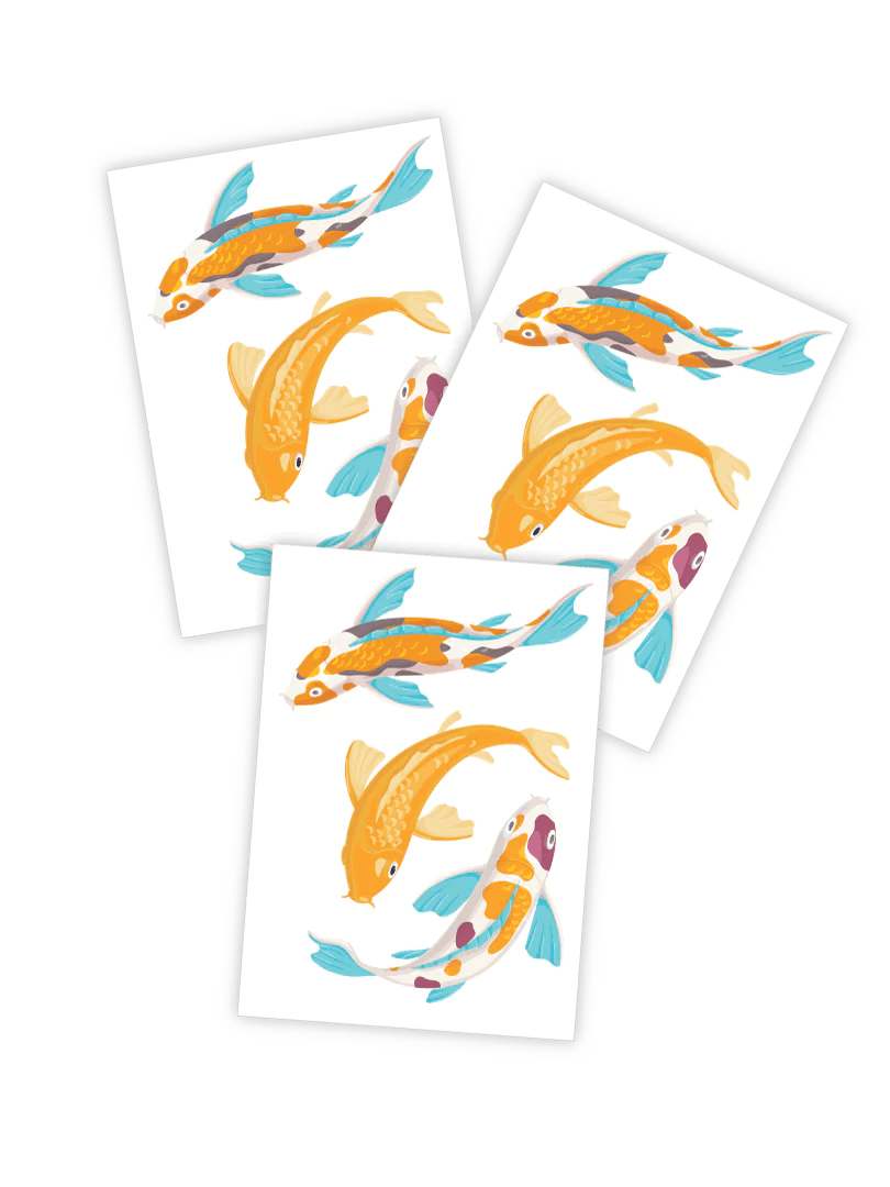 Ducky Street Koi Carps Temporary Tattoos - #HolaNanu#NDIS #creativekids